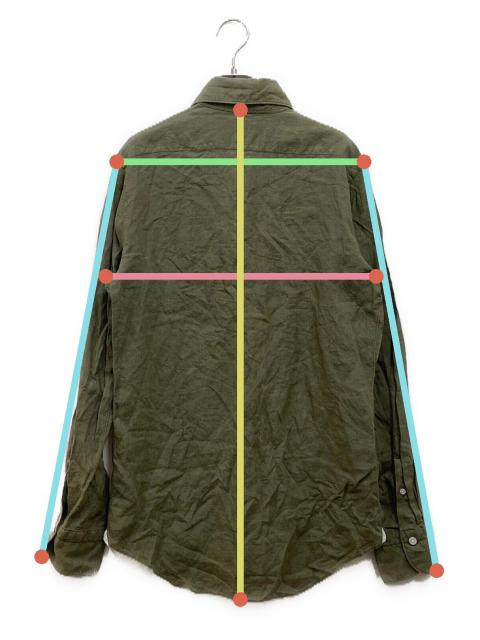 中古・古着通販】Finamore (フィナモレ) リネンシャツ グリーン サイズ