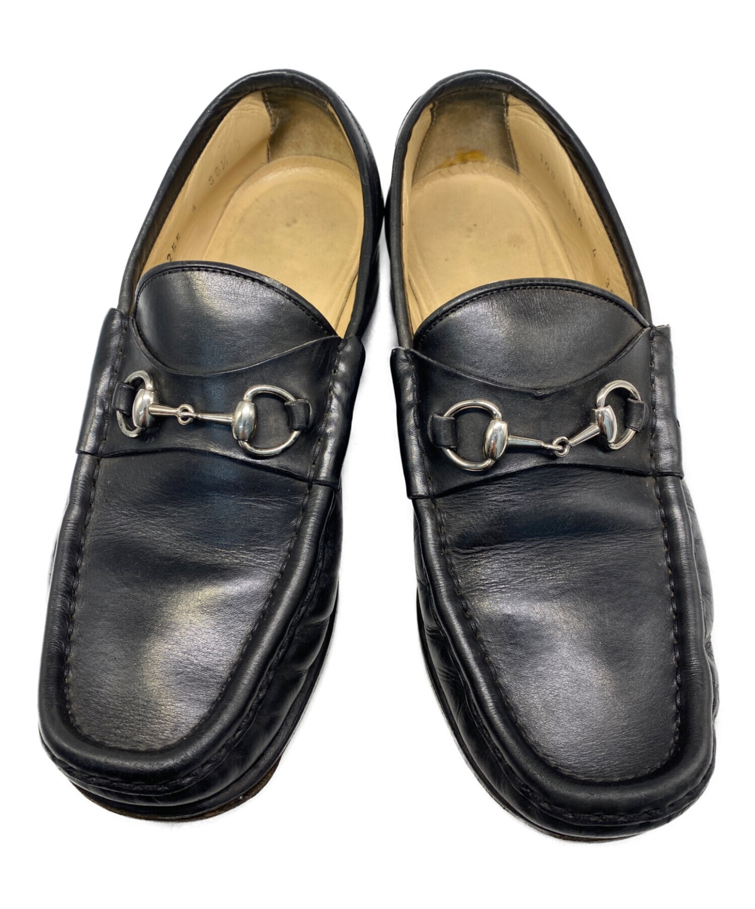 中古・古着通販】GUCCI (グッチ) ホースビットローファー ブラック