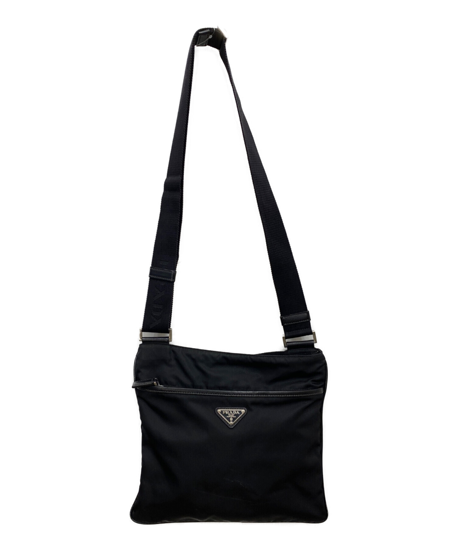中古・古着通販】PRADA (プラダ) ナイロンショルダーバッグ ブラック