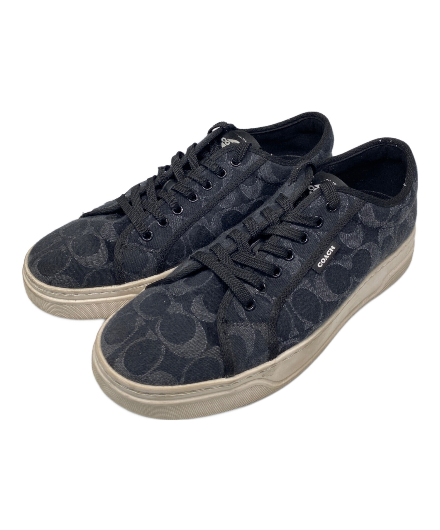 中古・古着通販】COACH (コーチ) スニーカー ブラック サイズ:26.5