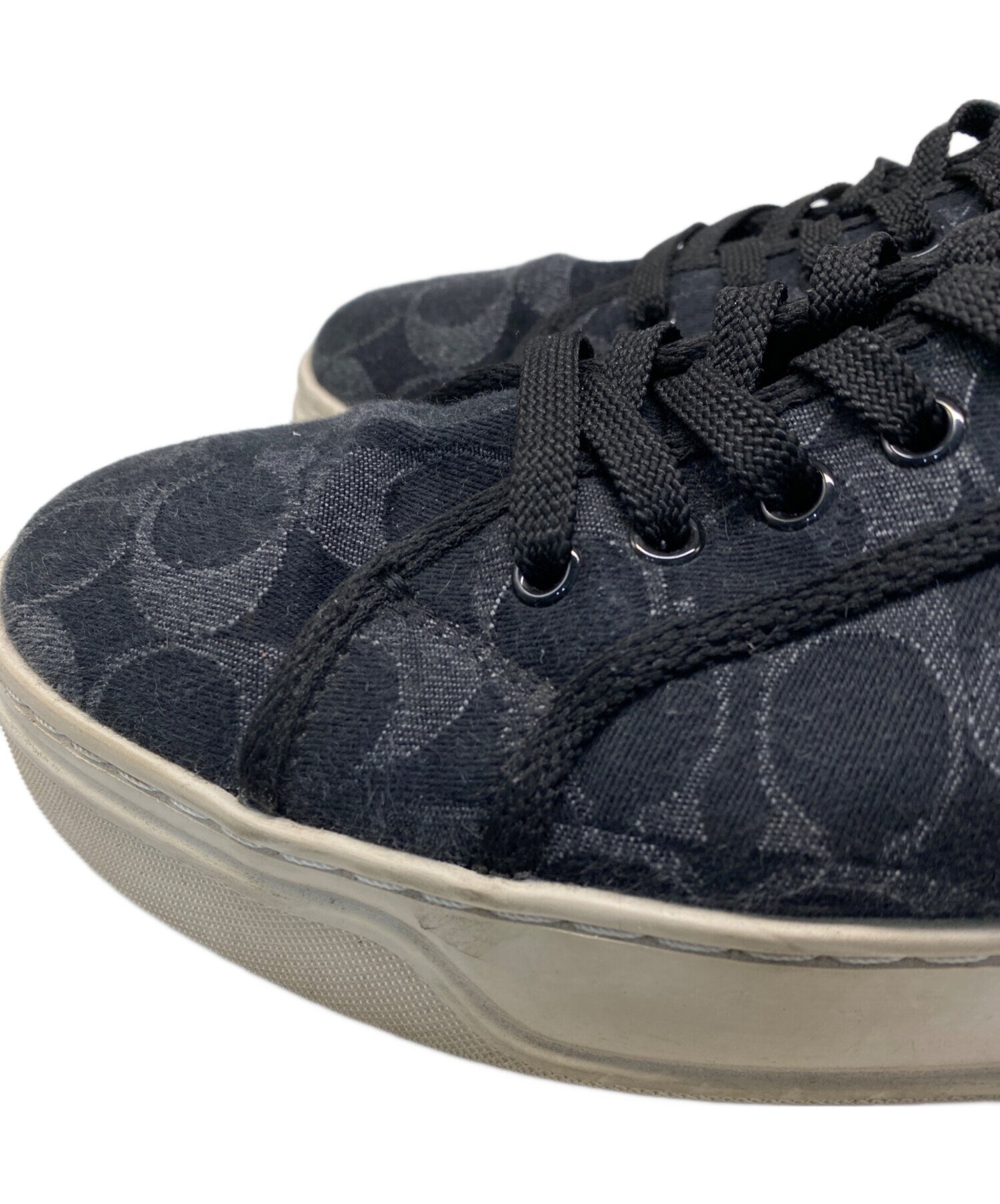 中古・古着通販】COACH (コーチ) スニーカー ブラック サイズ:26.5