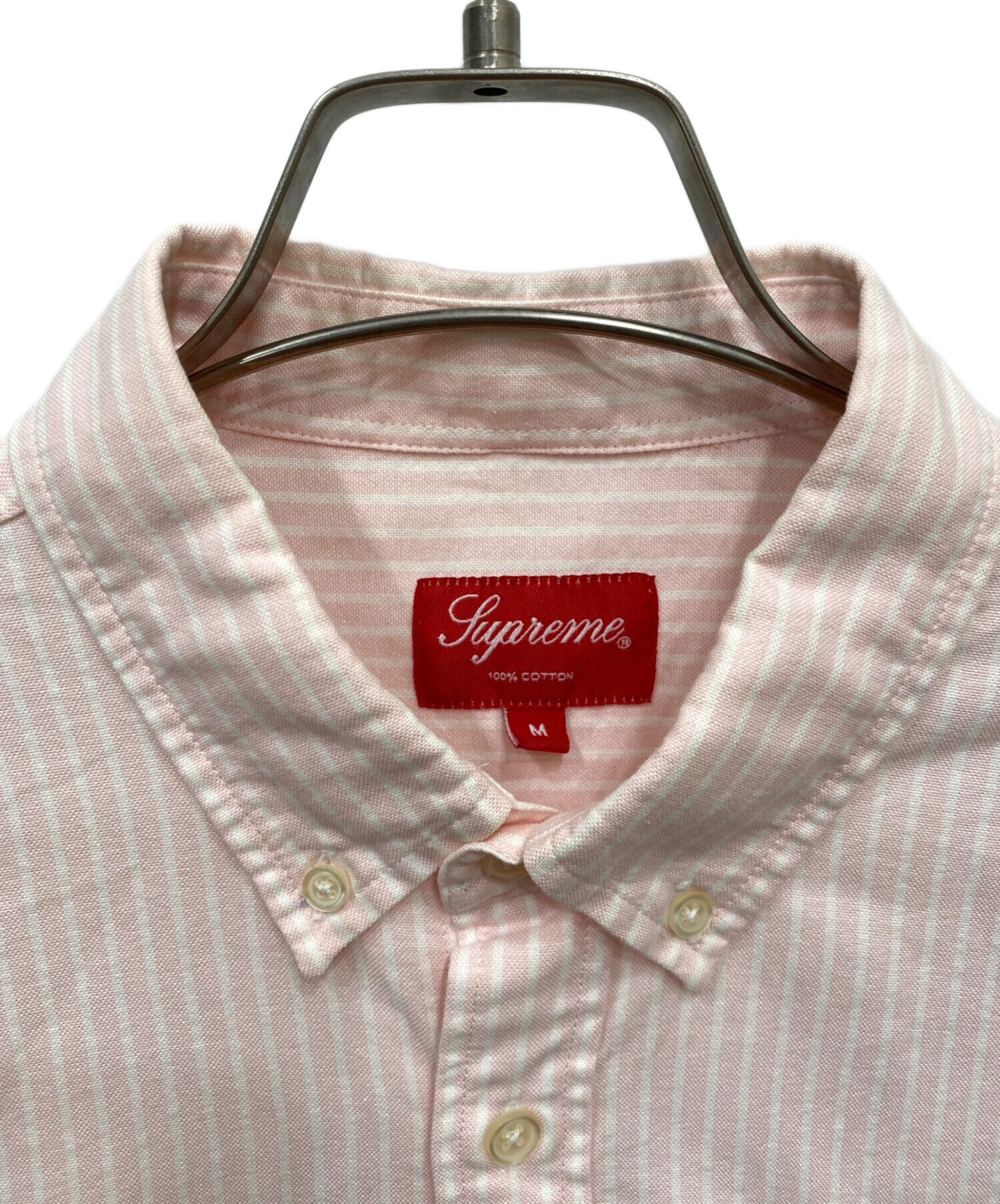 Supreme シュプリーム カジュアルシャツ M ピンク 【古着】【中古】【送料無料】 中古・古着通販】Supreme (シュプリーム) OX SHIRT CROWN ピンク