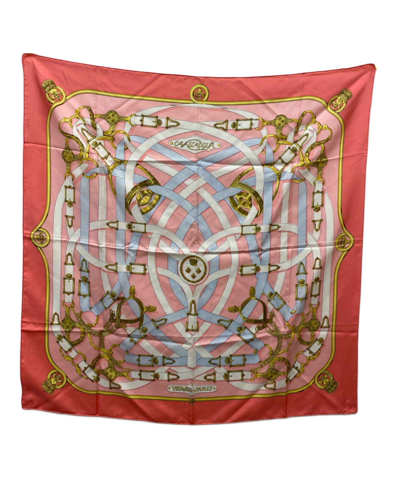 中古・古着通販】HERMES (エルメス) シルクスカーフ ピンク｜ブランド