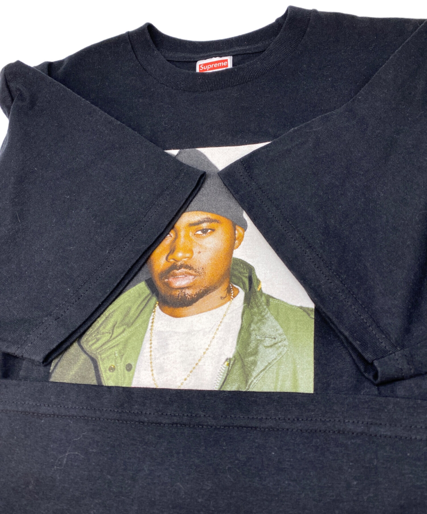 古着美品)SUPREME XL フォトTシャツ Nas 中古・古着通販】Supreme (シュプリーム) 17AW Nas Tee ブラック
