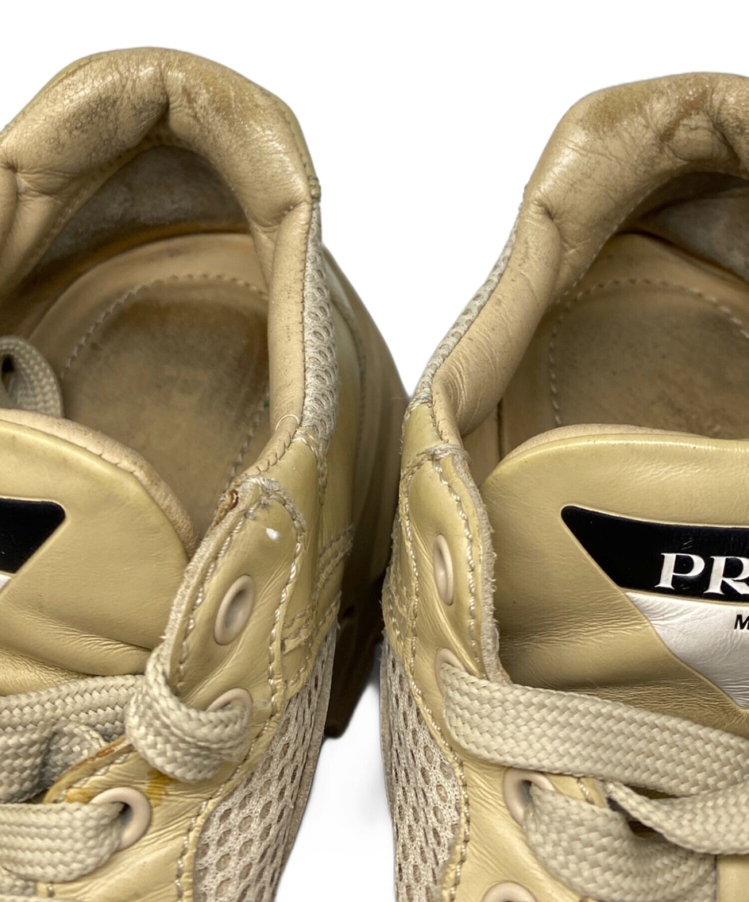 中古・古着通販】PRADA (プラダ) ダッドスニーカー ベージュ サイズ:37