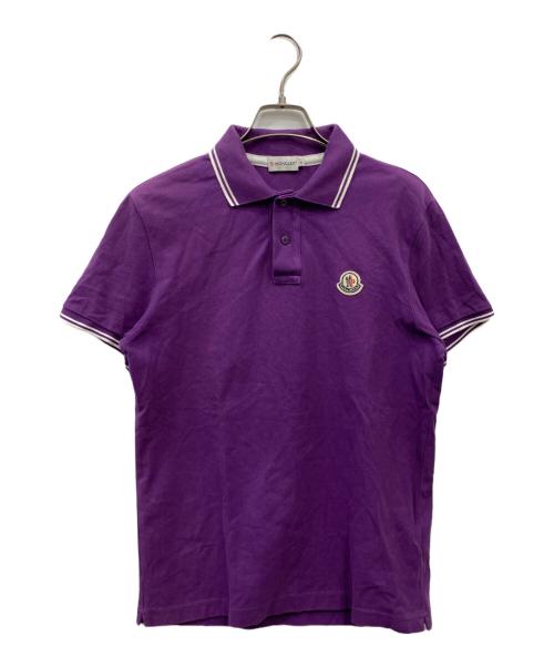 維*月様 MONCLER ポロシャツ パープル サイズM 中古・古着通販】MONCLER (モンクレール) ポロシャツ パープル サイズ