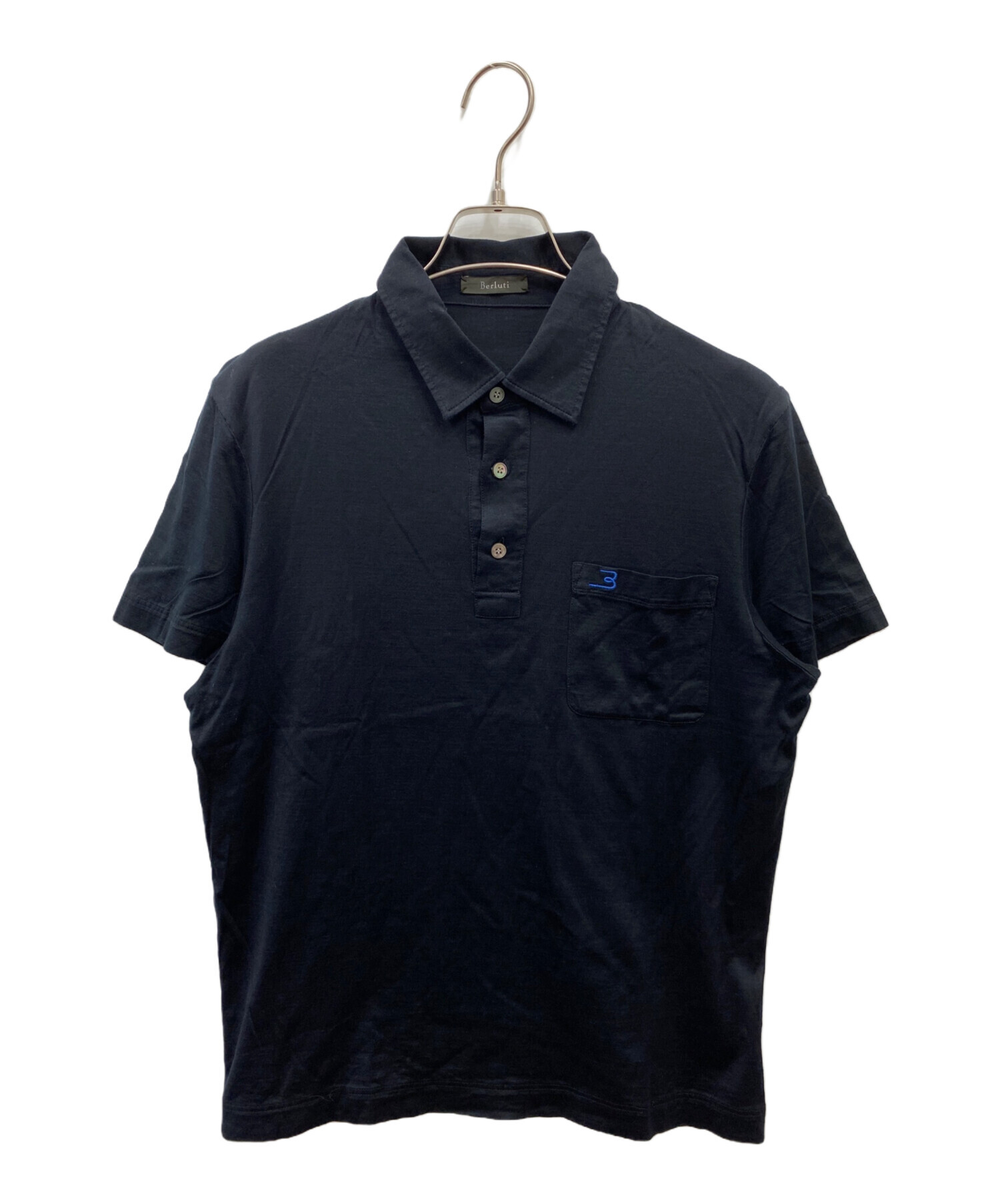 【未使用】Berluti ベルルッティ ロゴ 半袖 ポロシャツ L 名作 中古・古着通販】Berluti (ベルルッティ) ポロシャツ ブラック サイズ