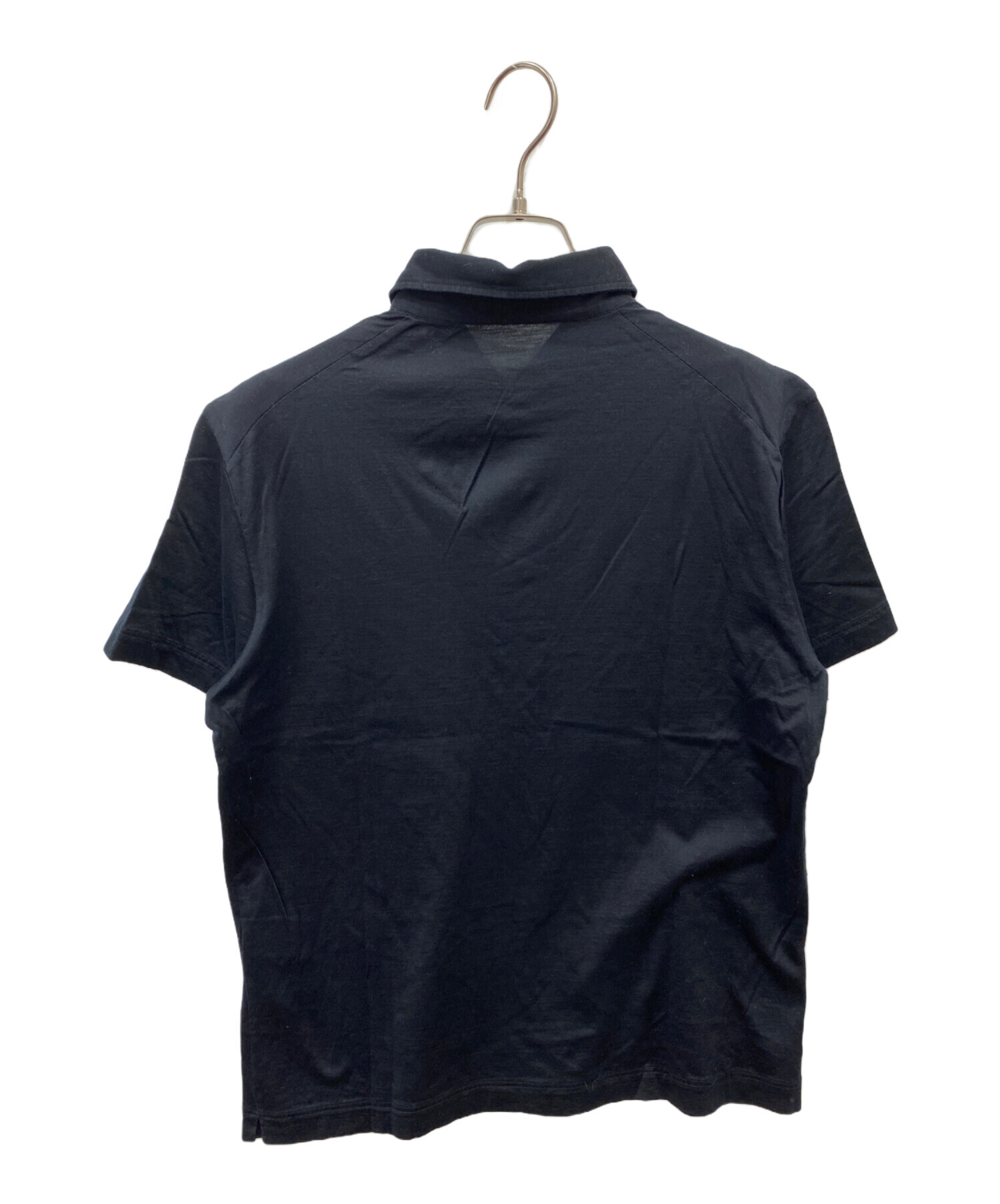 ベルルッティ Berluti ポロシャツ ロゴ刺繍 大きいサイズ52 ブラック 中古・古着通販】Berluti (ベルルッティ) ポロシャツ ブラック サイズ