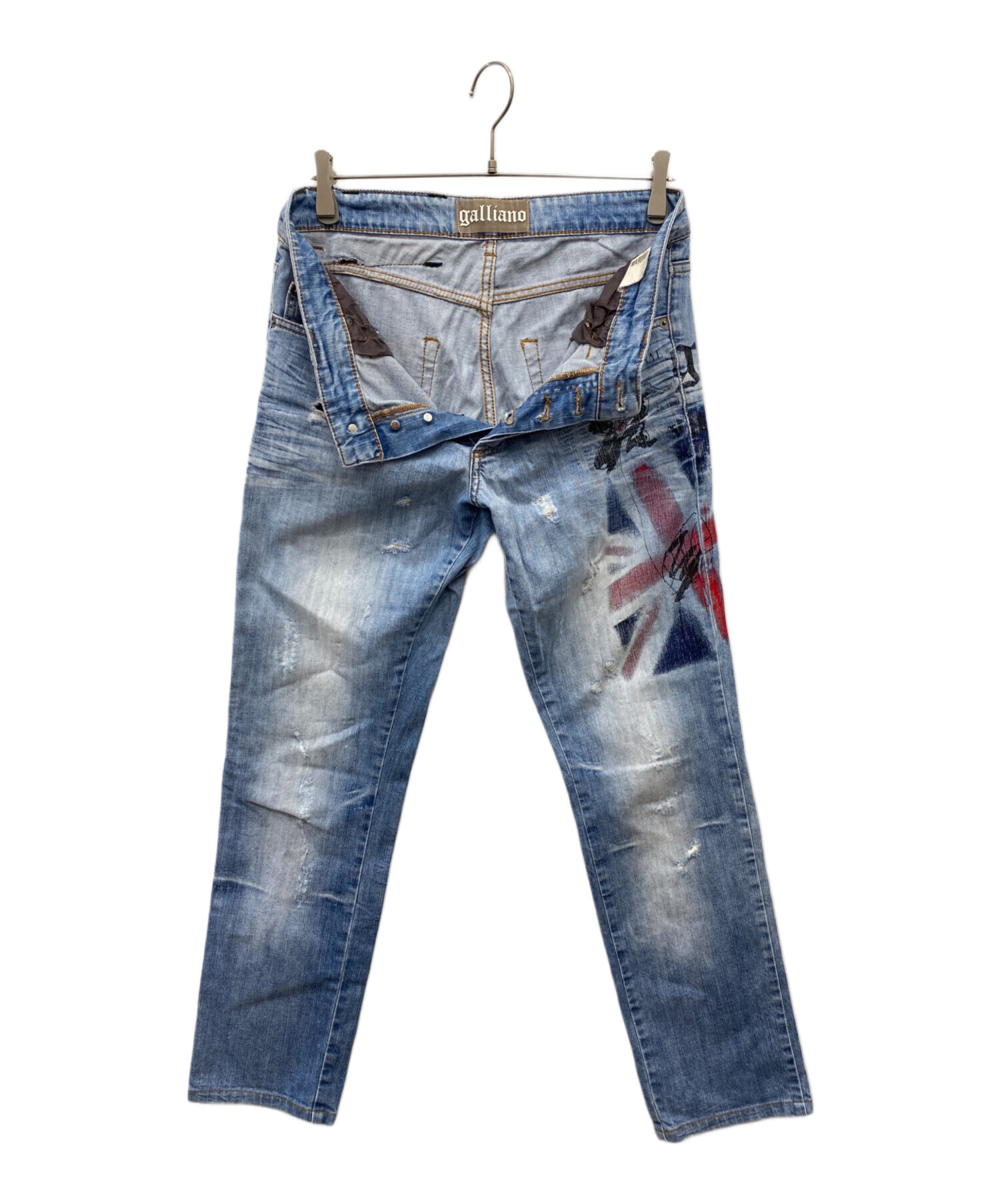 中古・古着通販】GALLIANO (ガリアーノ) ペイントデニムパンツ
