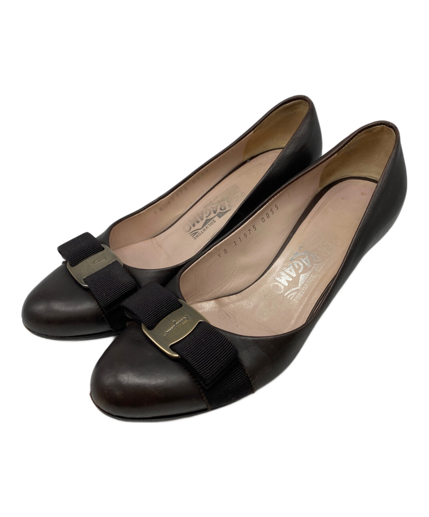 Salvatore Ferragamo サルヴァトーレ フェラガモ/ヴァラリボンパンプス/ABランク/09【中古】 中古・古着通販】Salvatore Ferragamo (サルヴァトーレ フェラガモ