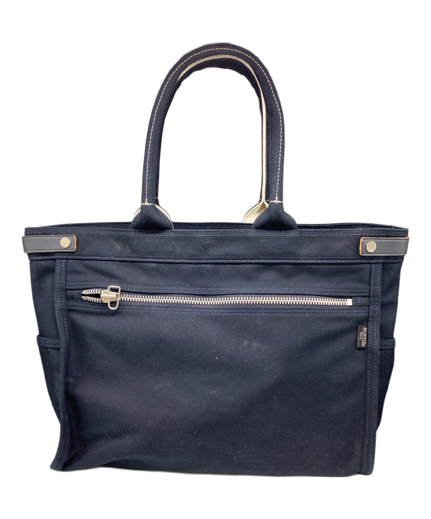 中古・古着通販】PORTER (ポーター) キャンバストートバッグ ネイビー 