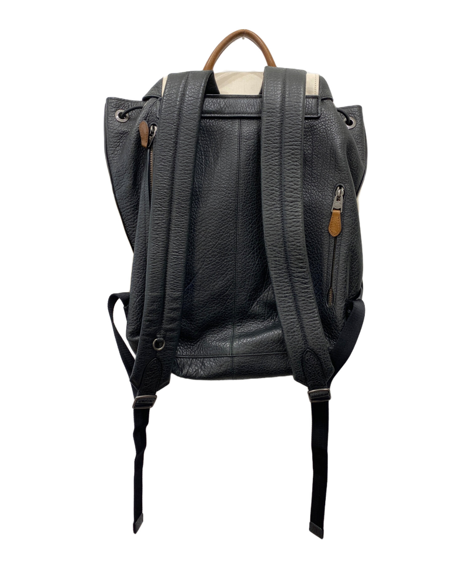 COACH リュック　レザー　ブラック　マンハッタンデイパック 中古・古着通販】COACH (コーチ) マンハッタン レザーリュック