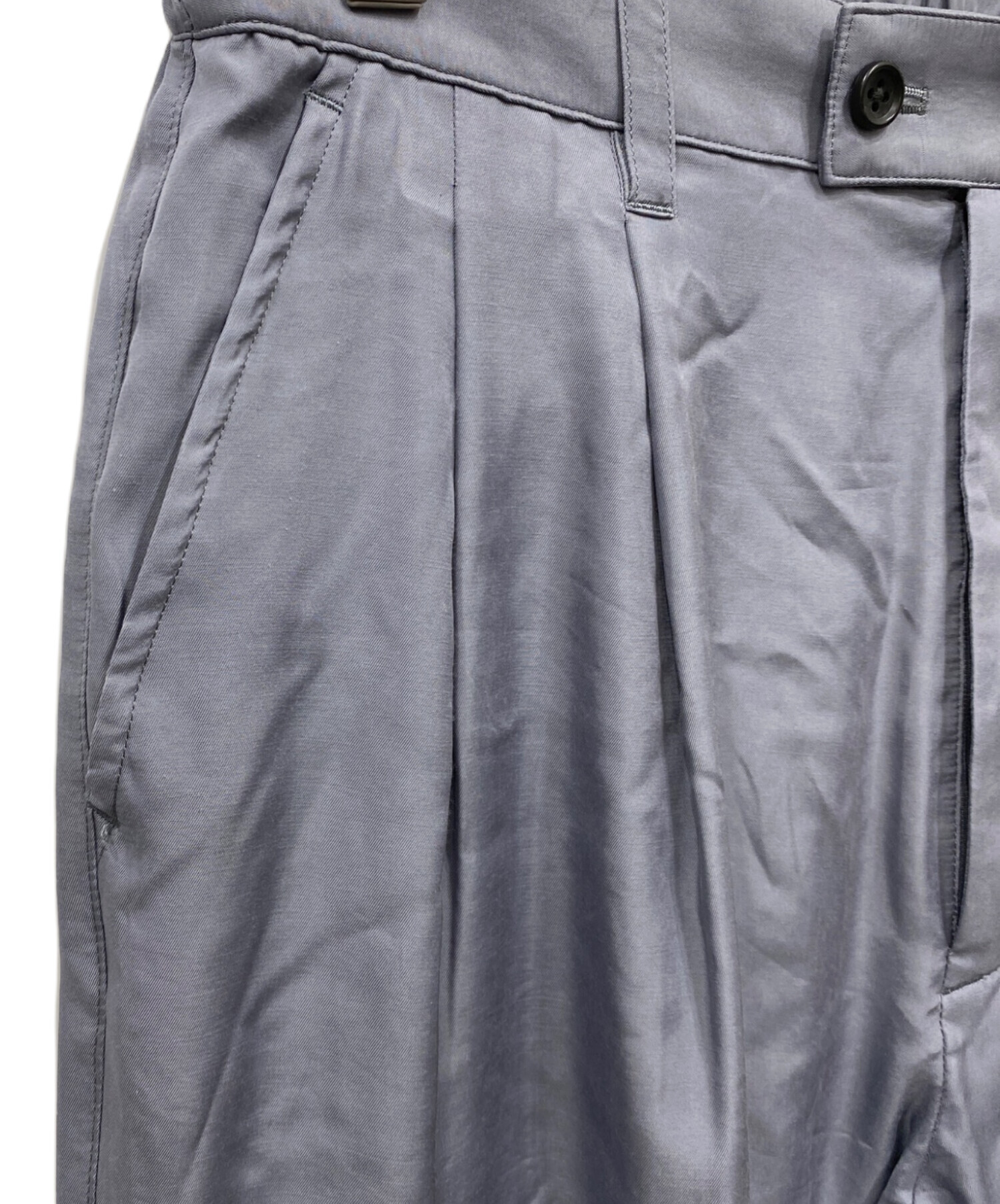 中古・古着通販】stein (シュタイン) CUPRO WIDE EASY TROUSERS グレー