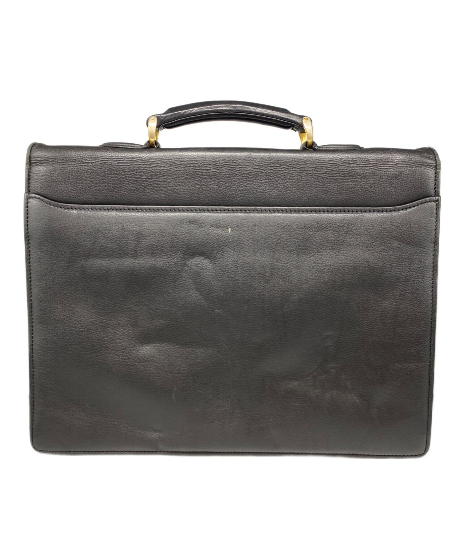 BALENCIAGA ブラックレザーケース 中古・古着通販】BALENCIAGA (バレンシアガ) BBロゴ レザー ブリーフ