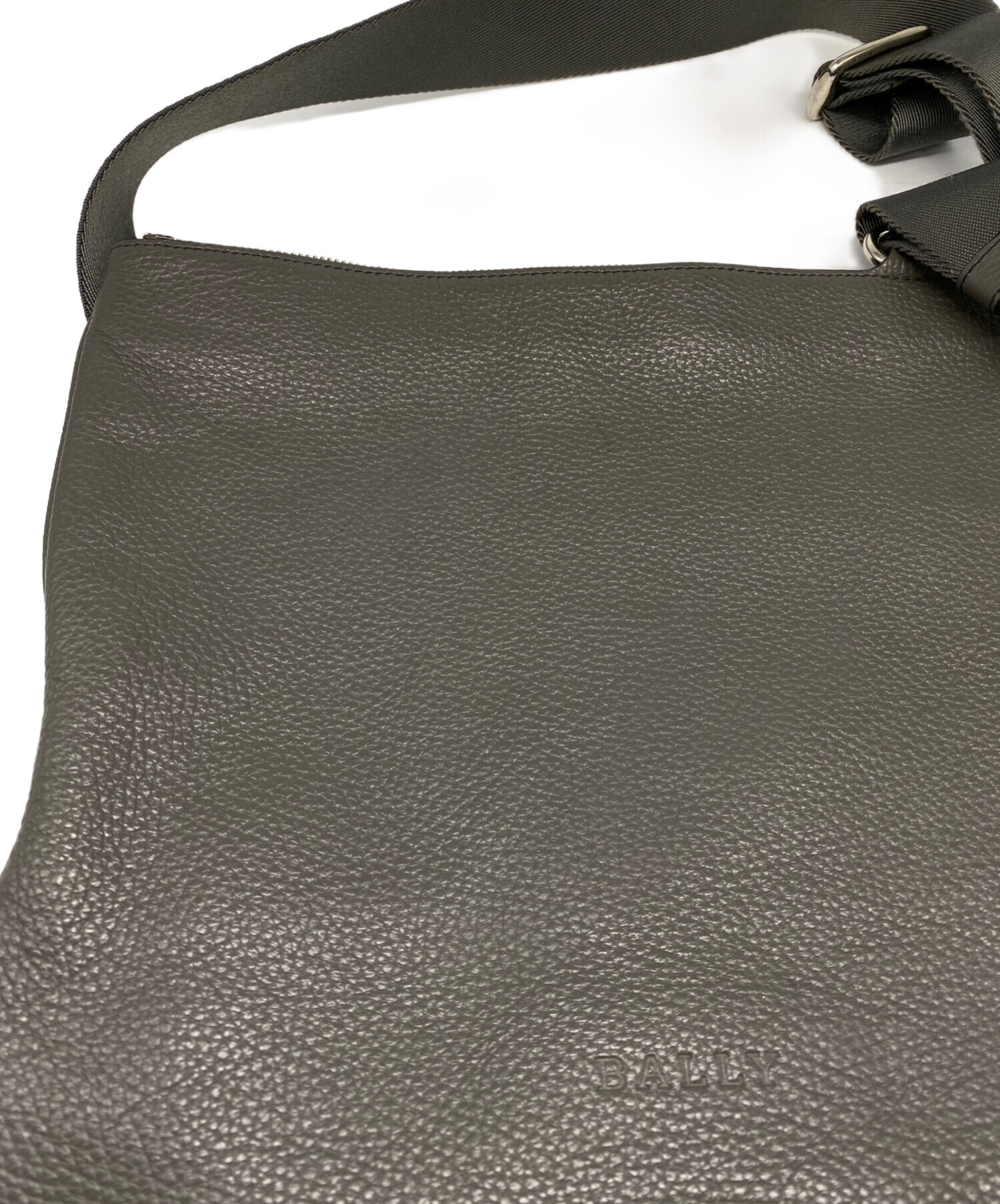 中古・古着通販】BALLY (バリー) レザーショルダーバッグ グレー