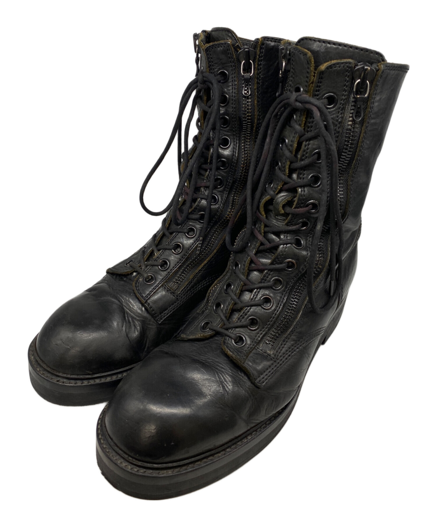 中古・古着通販】JULIUS (ユリウス) Chaos Double zip combat Boots 