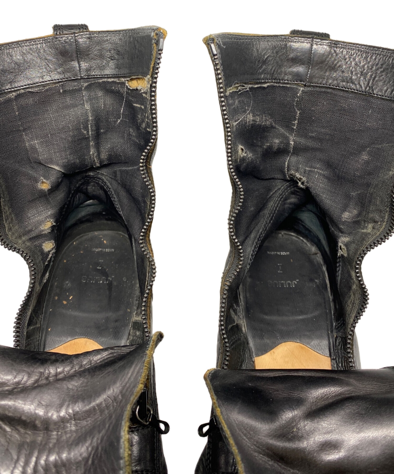 中古・古着通販】JULIUS (ユリウス) Chaos Double zip combat Boots