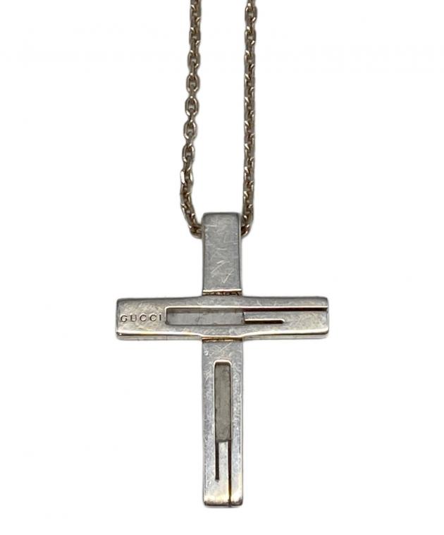 GUCCI 廃盤品カットアウトGクロス ネックレス ☆最終値下げ早いもの勝ち☆ 中古・古着通販】GUCCI (グッチ) カットアウトGクロスネックレス