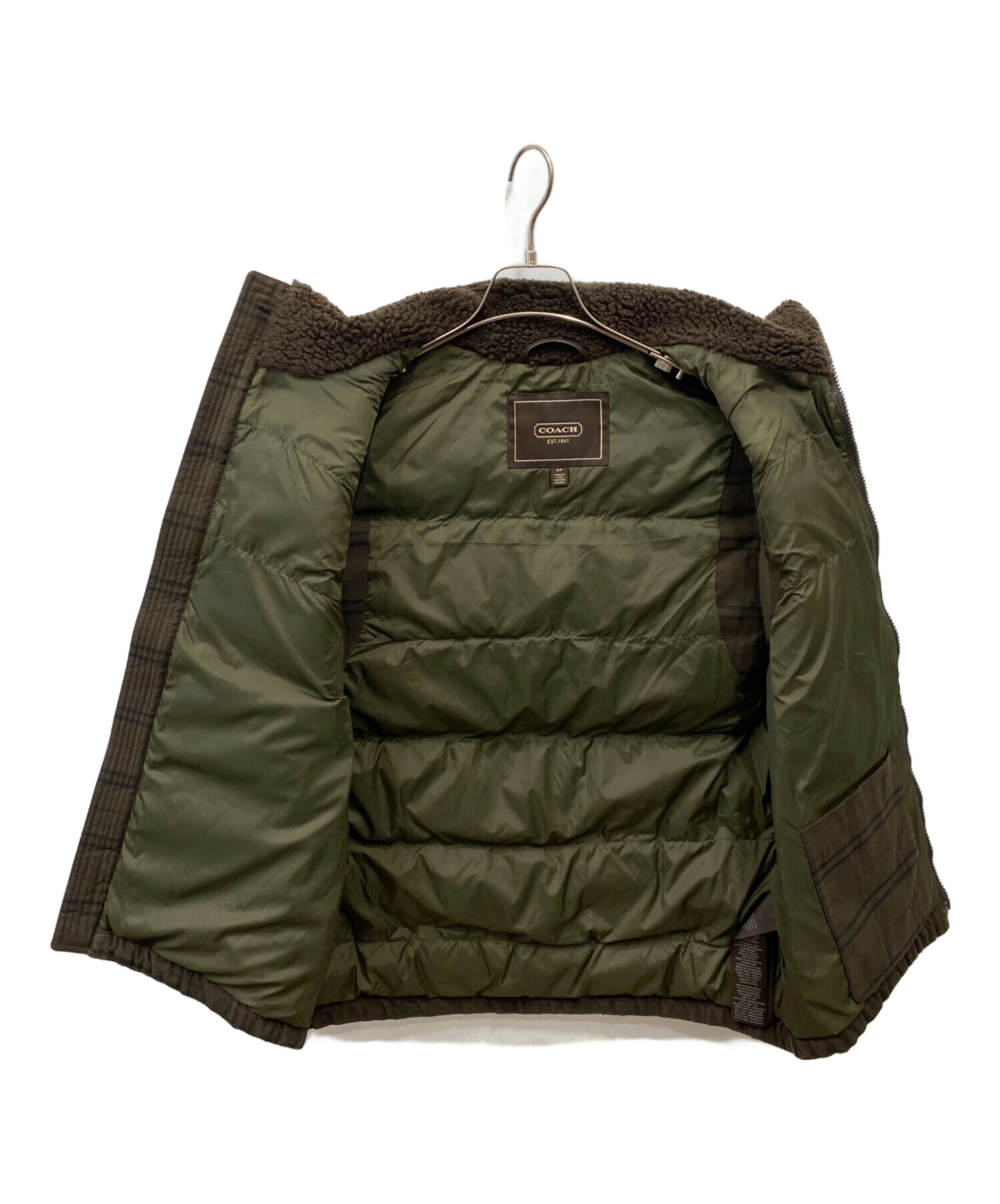 中古・古着通販】COACH (コーチ) ダウンベスト ブラウン サイズ:S