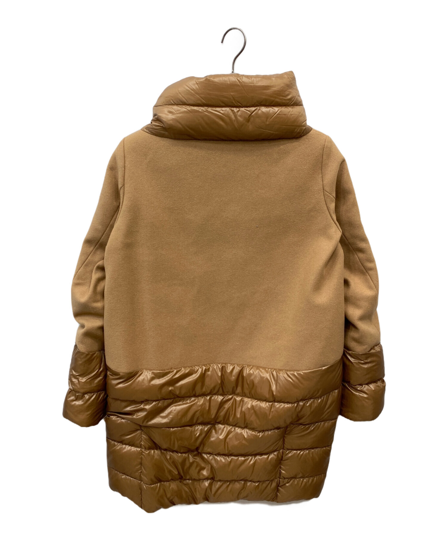 中古・古着通販】HERNO (ヘルノ) ウール切替ダウンコート キャメル