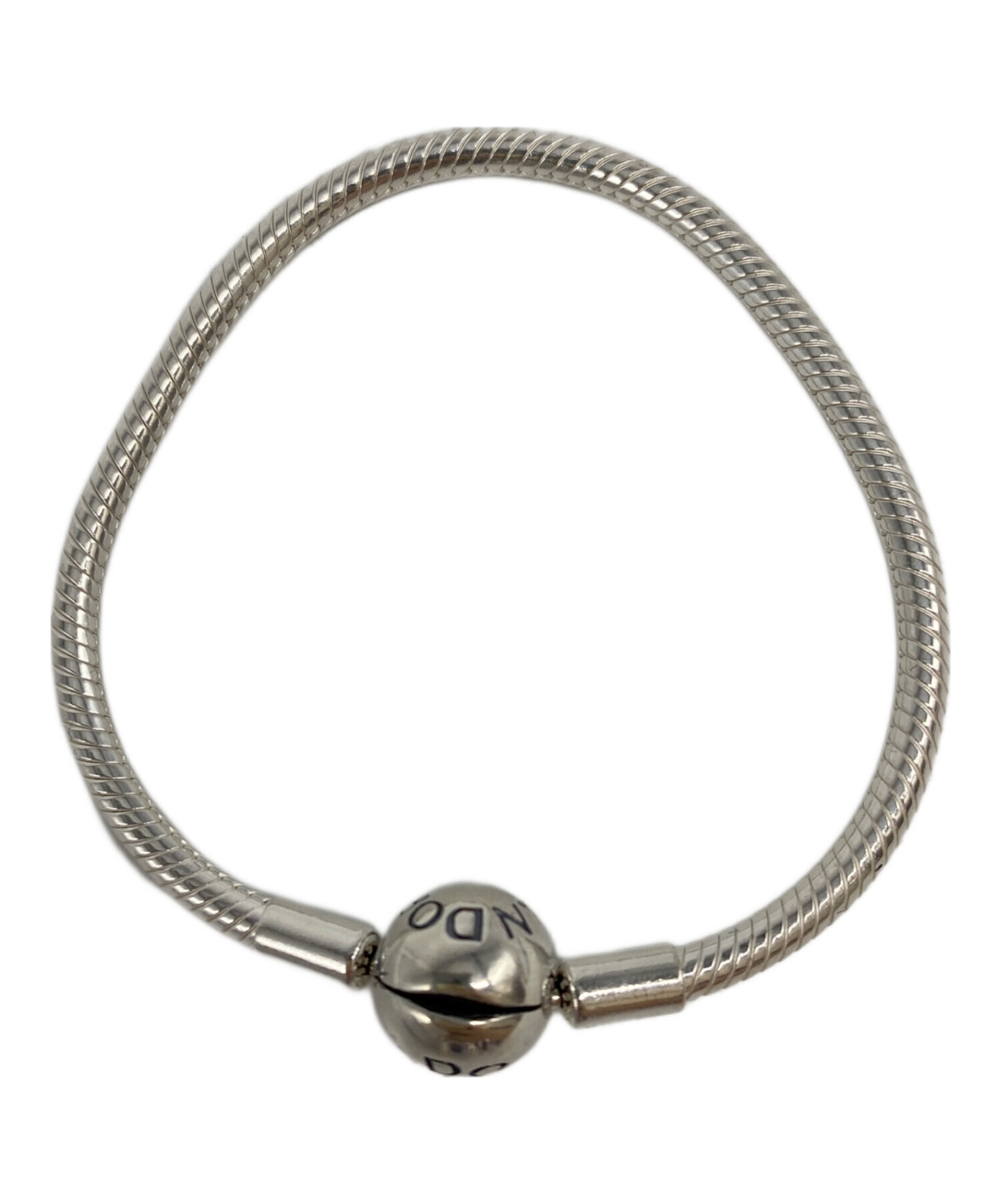 PANDORA　パンドラ スネークチェーン ブレスレット シルバー17cm 中古・古着通販】PANDORA (パンドラ) モーメントスネークチェーン