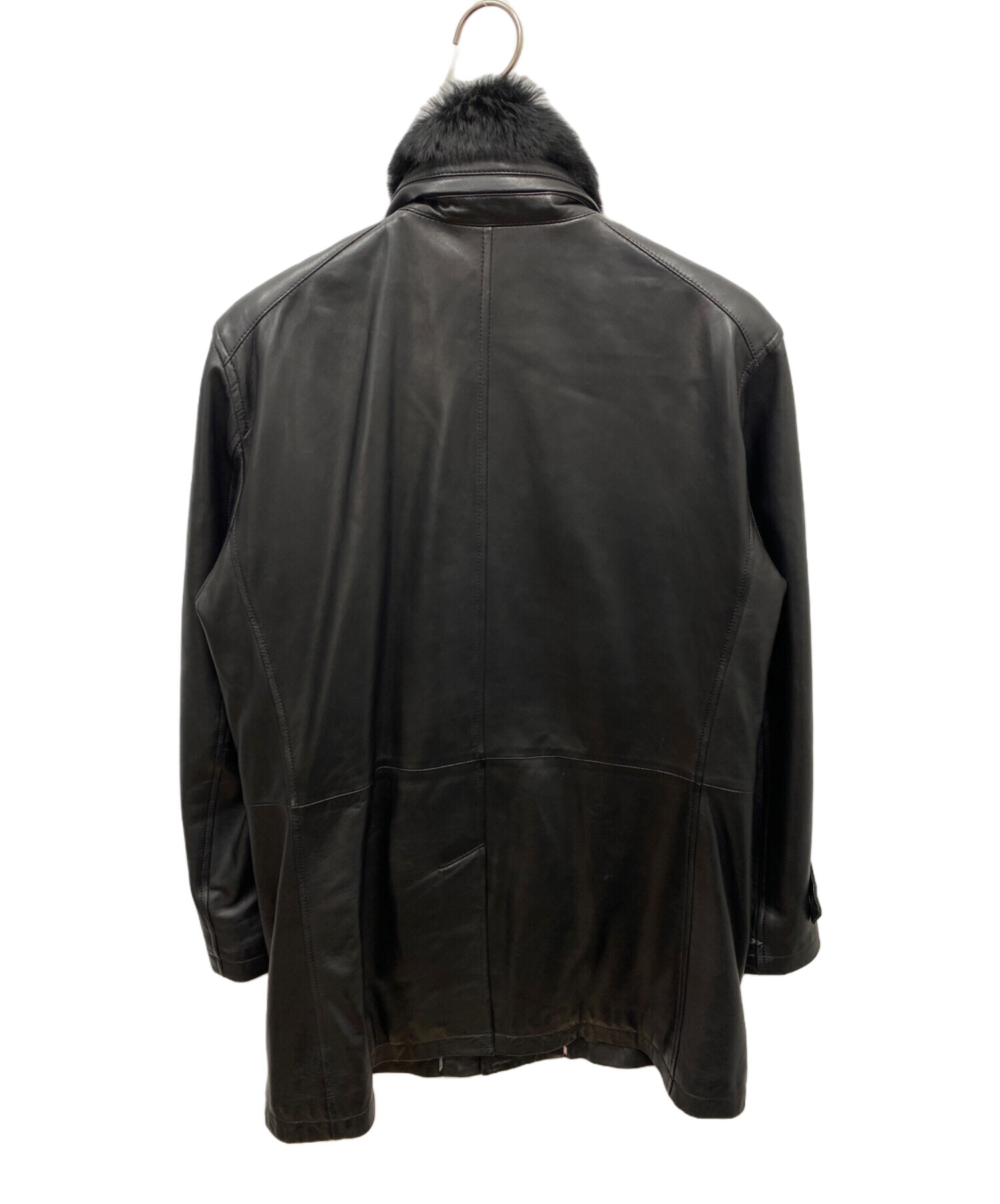 中古・古着通販】BURBERRY (バーバリー) ラビットファーラムレザー