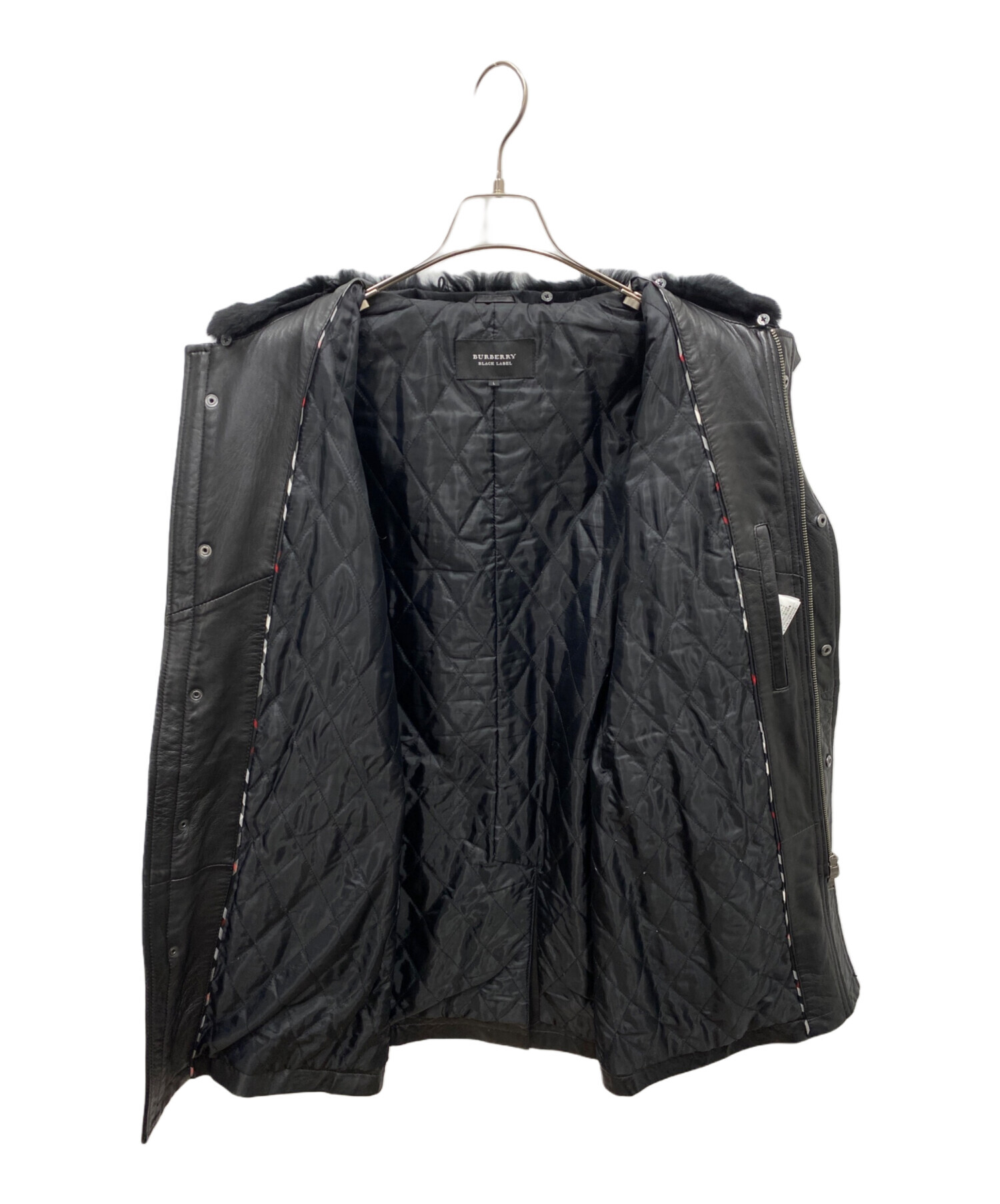 中古・古着通販】BURBERRY (バーバリー) ラビットファーラムレザー