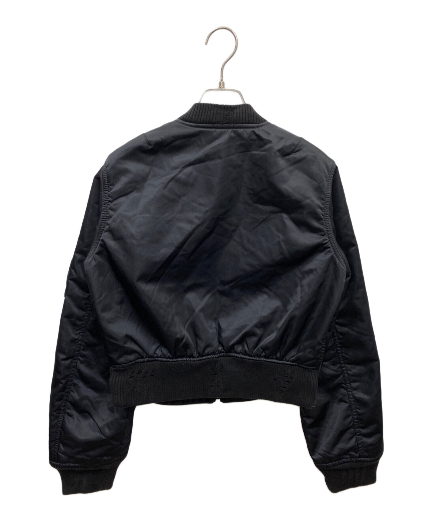 メンズ DIESEL ブラック ナイロンジャケット