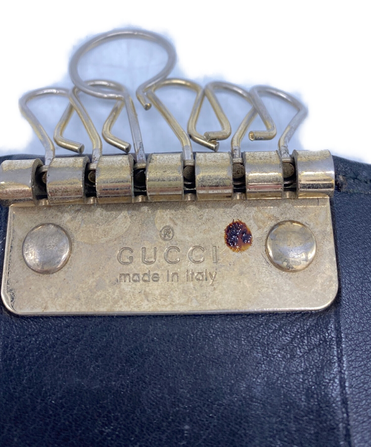 中古・古着通販】GUCCI (グッチ) グッチシマ6連キーケース ブラック