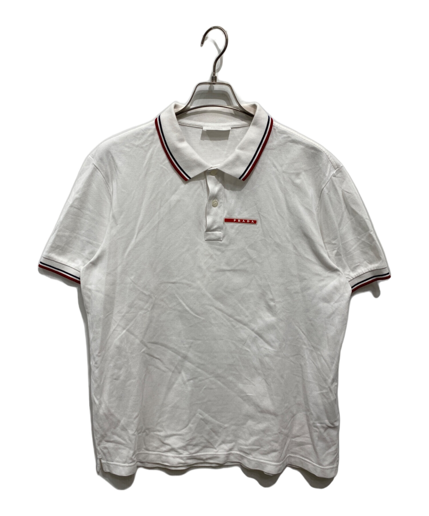 中古・古着通販】PRADA (プラダ) ポロシャツ ホワイト サイズ:3XL