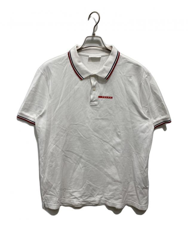 中古・古着通販】PRADA (プラダ) ポロシャツ ホワイト サイズ:3XL