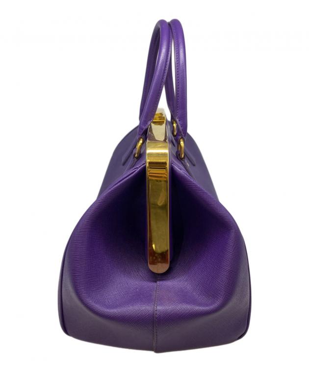 中古・古着通販】PRADA (プラダ) サフィアーノレザーがま口バック