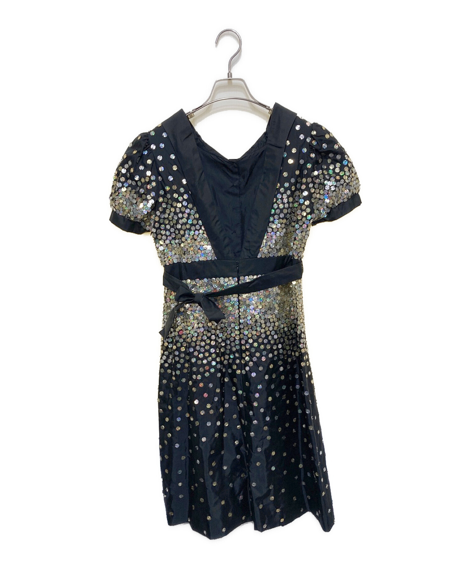 中古・古着通販】FENDI (フェンディ) スパンコールワンピース ブラック