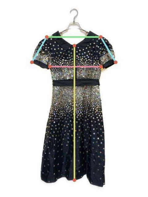 中古・古着通販】FENDI (フェンディ) スパンコールワンピース ブラック