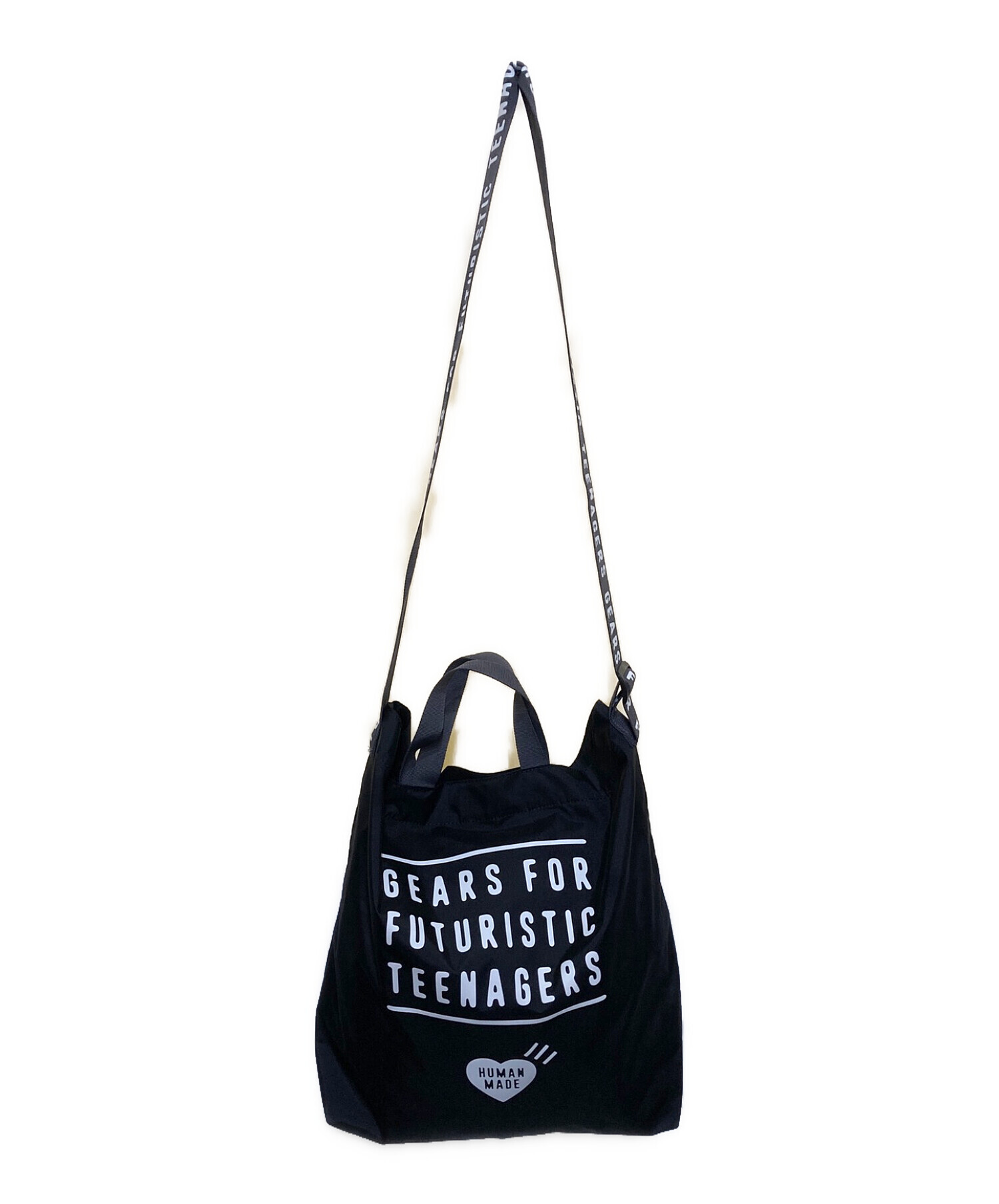 新品 HUMAN MADE NYLON HEART 2-WAY TOTE HUMAN MADE NYLON HEART 2-WAY TOTE BLACK