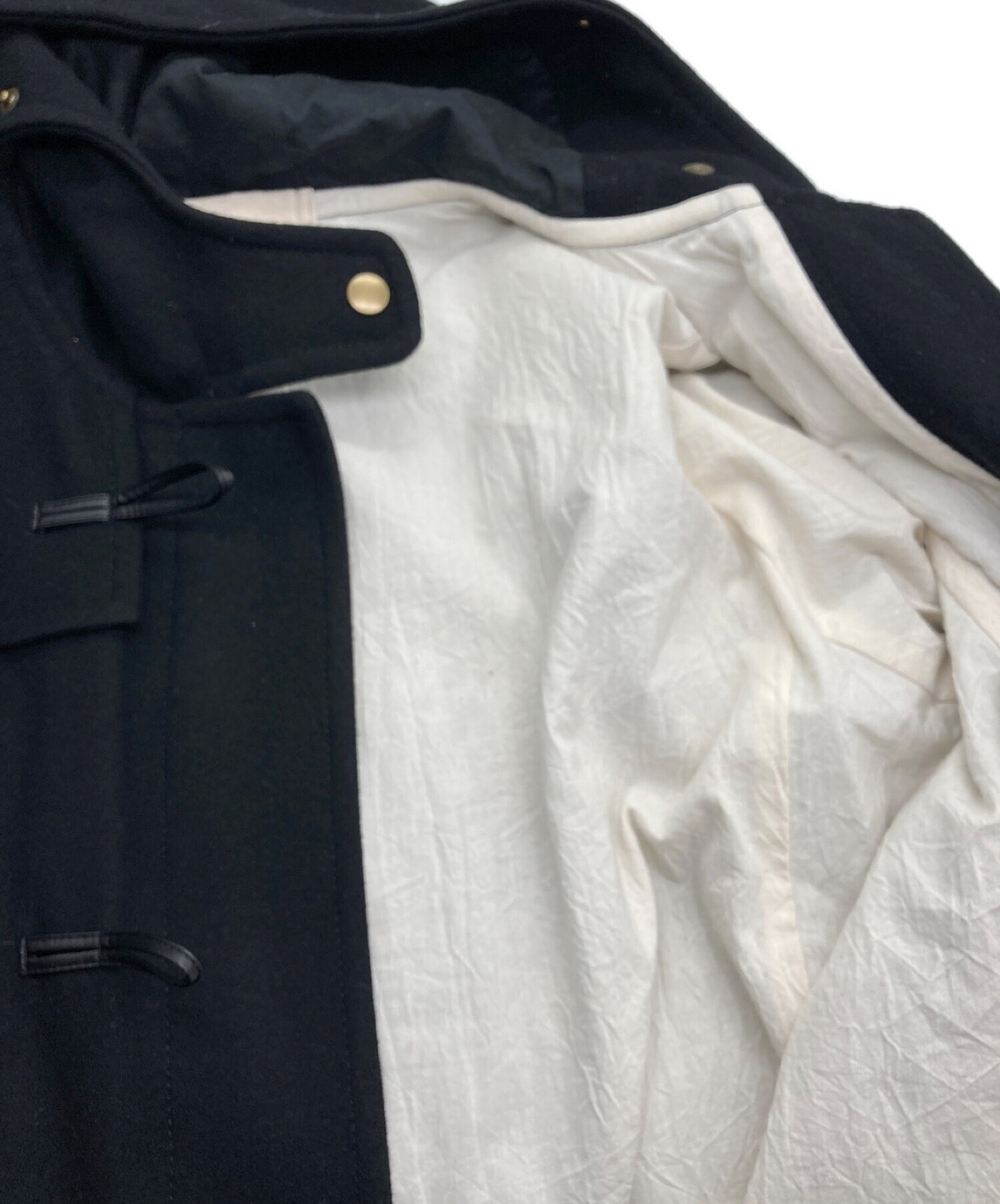 中古・古着通販】foufou (フーフー) the duffle coat ブラック サイズ 