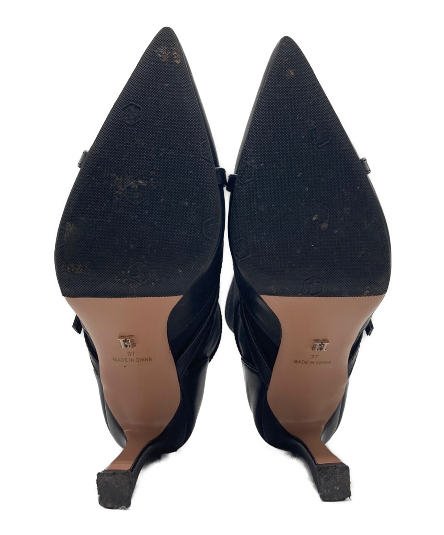 ハーリップトゥ Double Belt Ankle Boots ブーツ 黒 38 【公式通販】