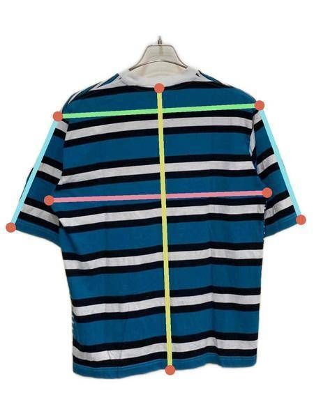 中古・古着通販】MARNI (マルニ) ボーダーTシャツ ブルー サイズ