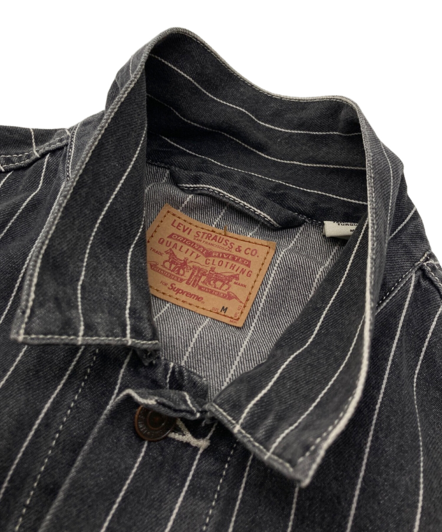 Supreme Levi's Pinstripe Trucker Jacket
