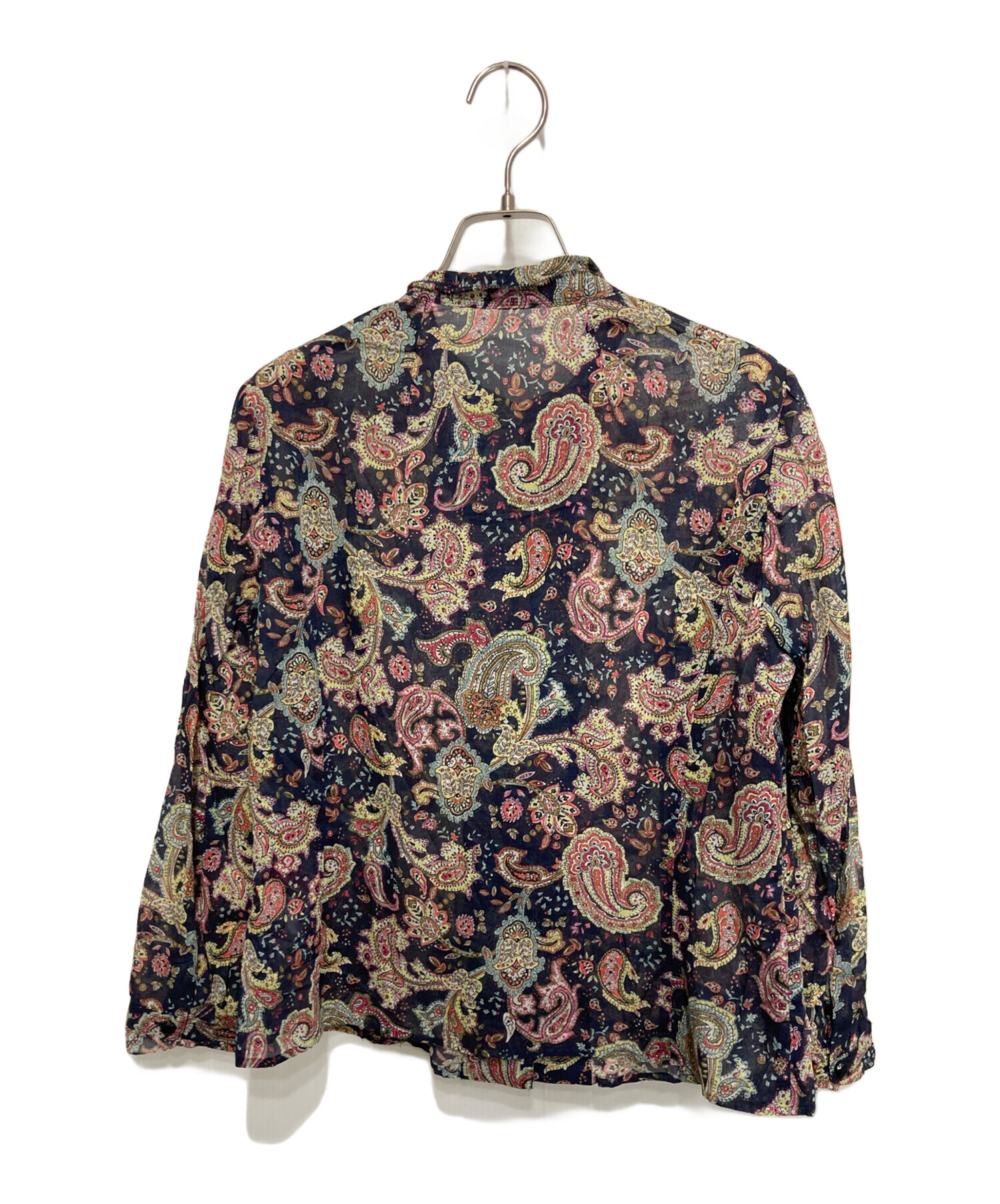 中古・古着通販】Leilian (レリアン) ペイズリー柄ブラウス ブラック 