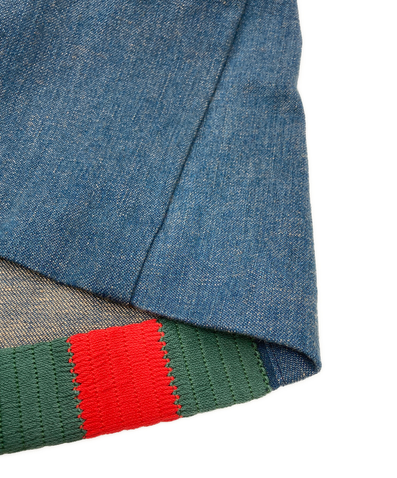 未使用級　現行タグ　GUCCI　デニム　プリーツスカート　シェリーライン　L 未使用級 現行タグ GUCCI デニム プリーツスカート シェリーライン L