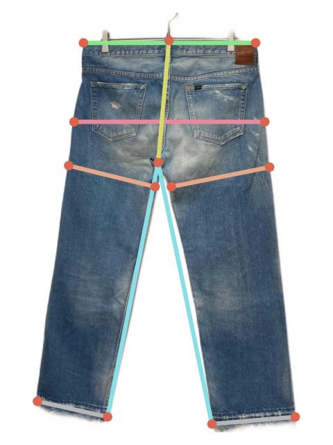 e*i様 チマラ　デニム　ダメージ加工　ブルーデニム 中古・古着通販】chimala (チマラ) ダメージ加工デニムパンツ