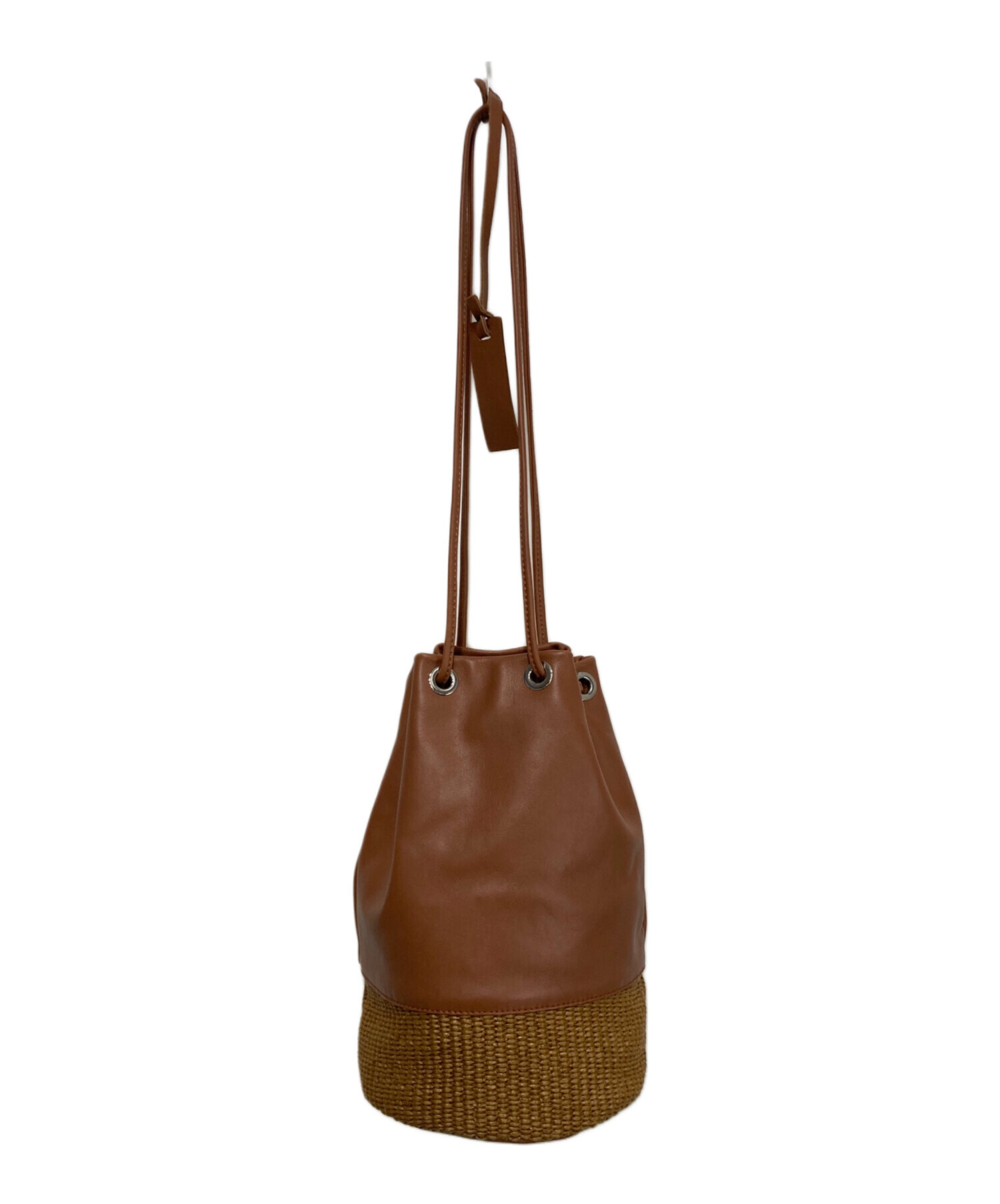 マルコマージ MARCO MASI ハラコ巾着バッグ　ブラウン marco masi（マルコマージ）の「【MARCO MASI】ハラコ巾着バッグ