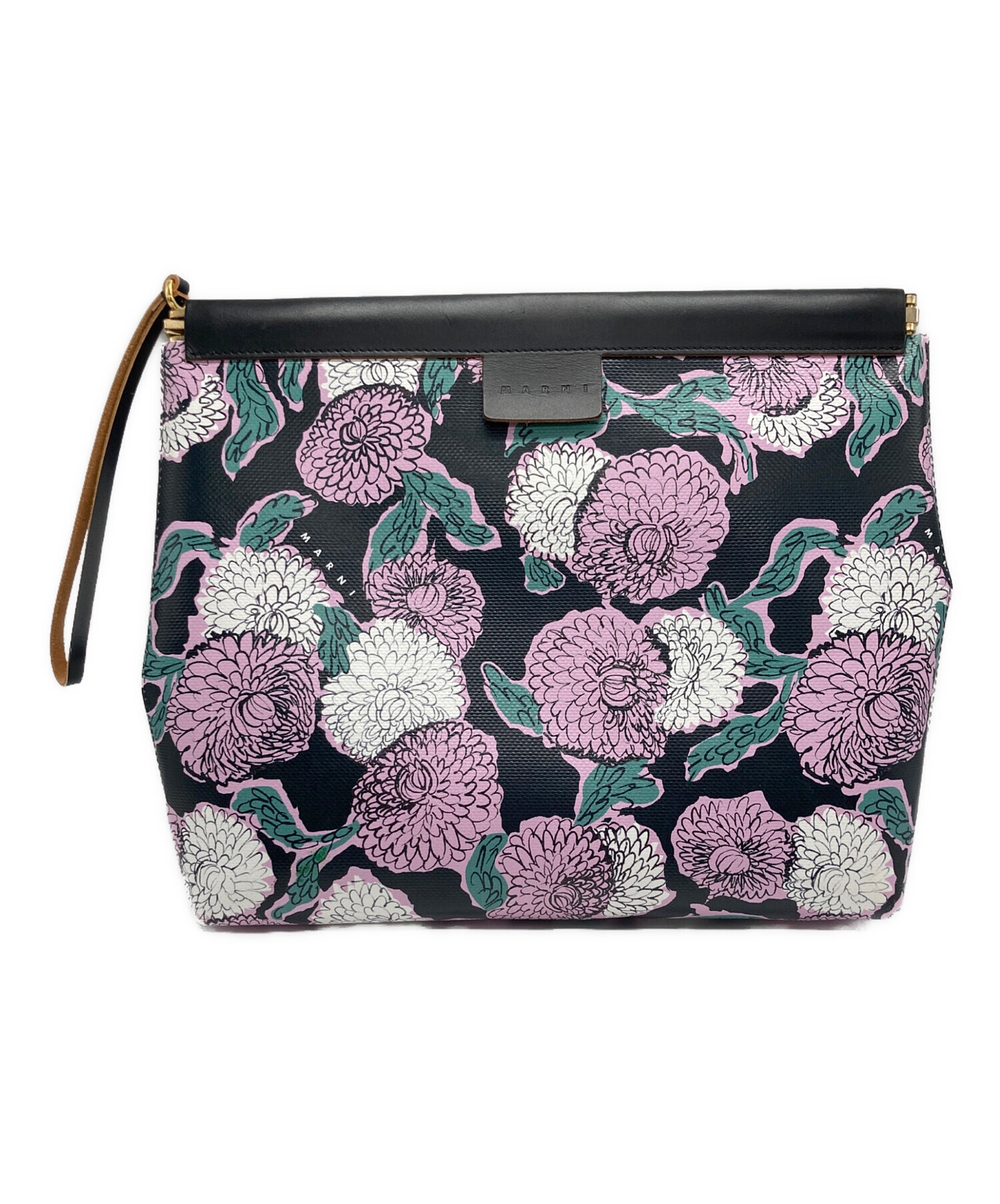 中古・古着通販】MARNI (マルニ) フラワーカフェクラッチバッグ ピンク 