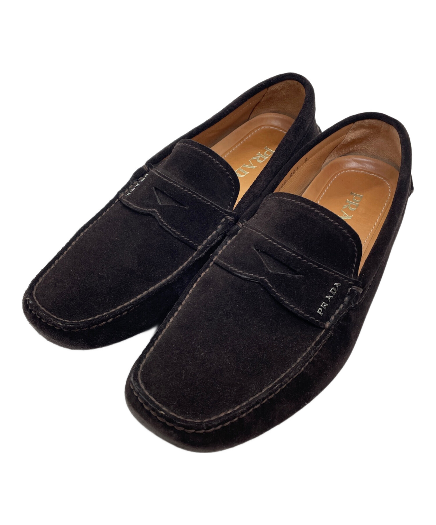 中古・古着通販】PRADA (プラダ) ドライビングシューズ ブラウン 中古・古着通販】PRADA (プラダ) ドライビングシューズ ブラウン