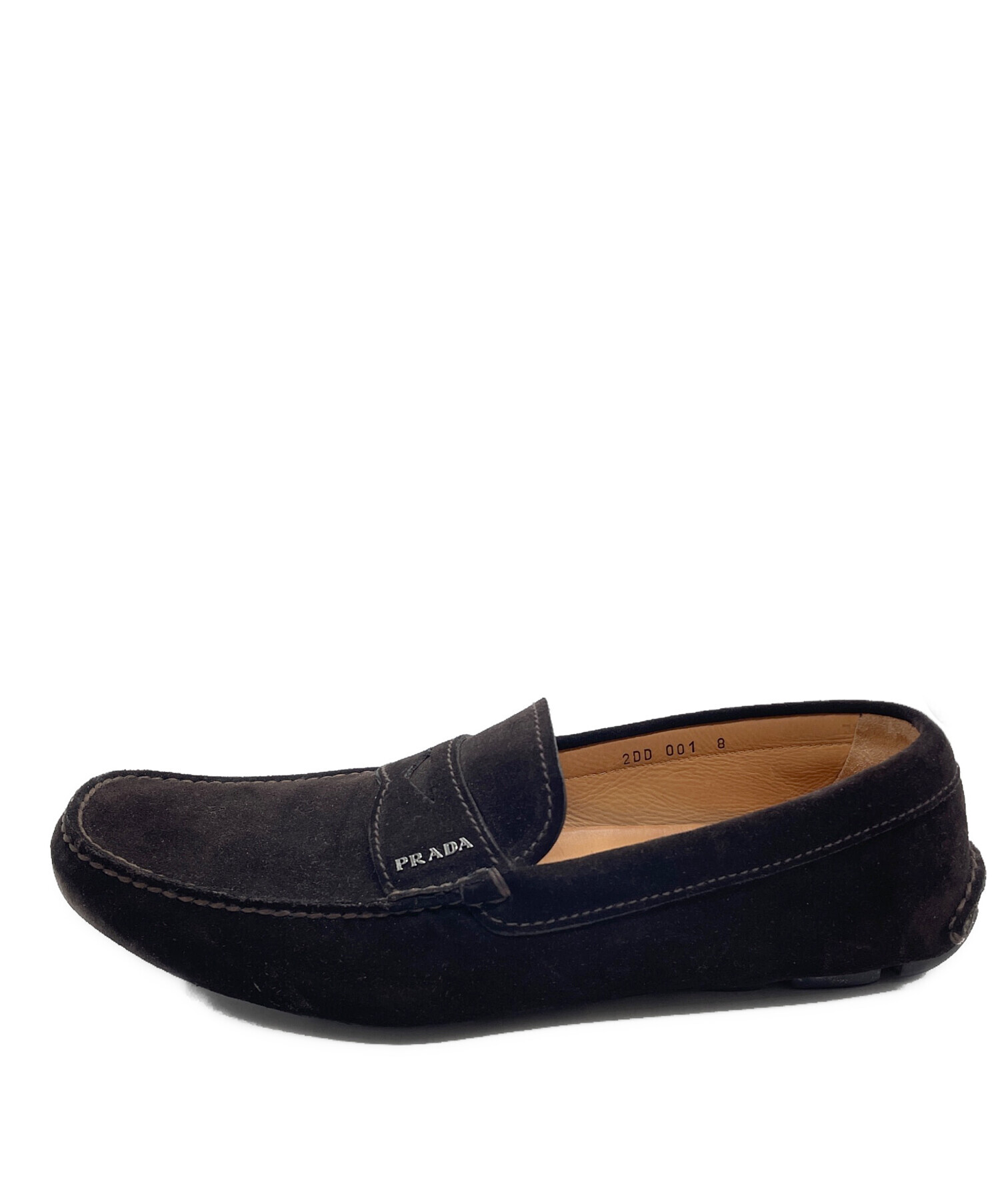中古・古着通販】PRADA (プラダ) ドライビングシューズ ブラウン 中古・古着通販】PRADA (プラダ) ドライビングシューズ ブラウン