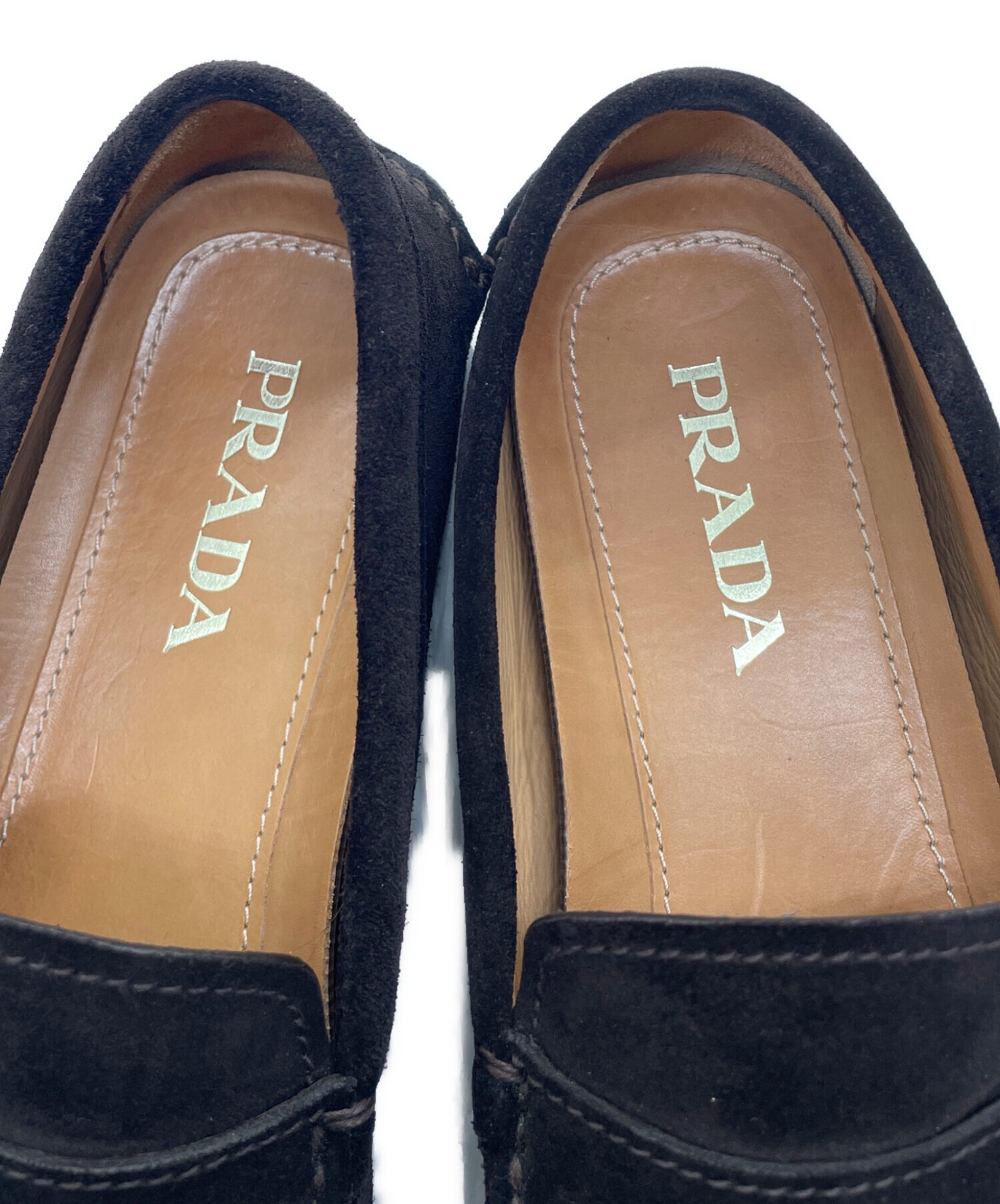 中古・古着通販】PRADA (プラダ) ドライビングシューズ ブラウン 中古・古着通販】PRADA (プラダ) ドライビングシューズ ブラウン