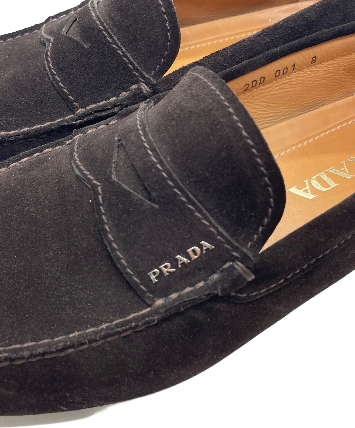 中古・古着通販】PRADA (プラダ) ドライビングシューズ ブラウン 中古・古着通販】PRADA (プラダ) ドライビングシューズ ブラウン