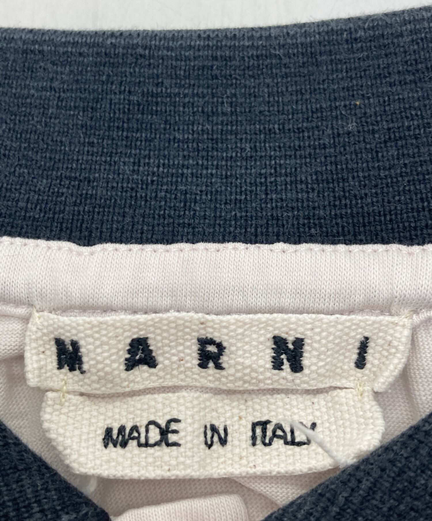 中古・古着通販】MARNI (マルニ) ボーダーポロシャツ ホワイト