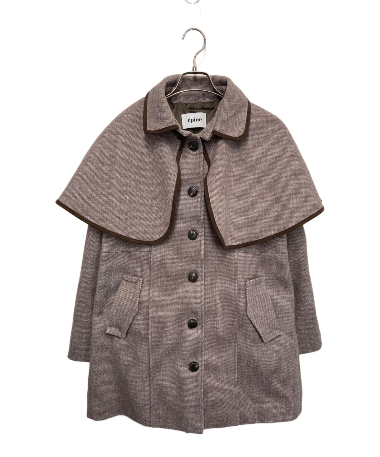 epine ケープコート epine エピヌ 即完売 ケープコート ブラック